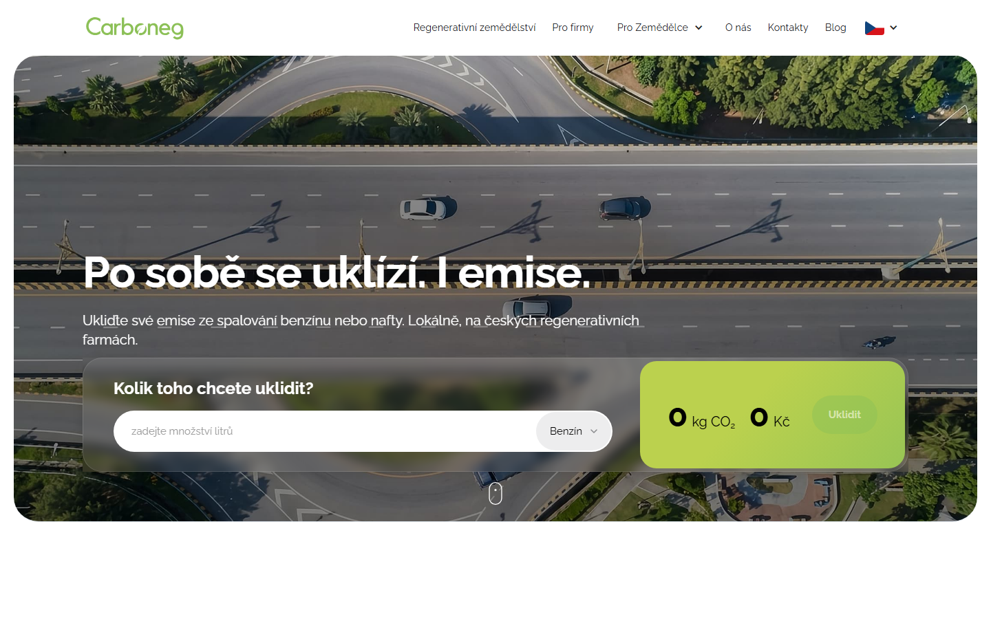 Carboneg e-shop homepage
